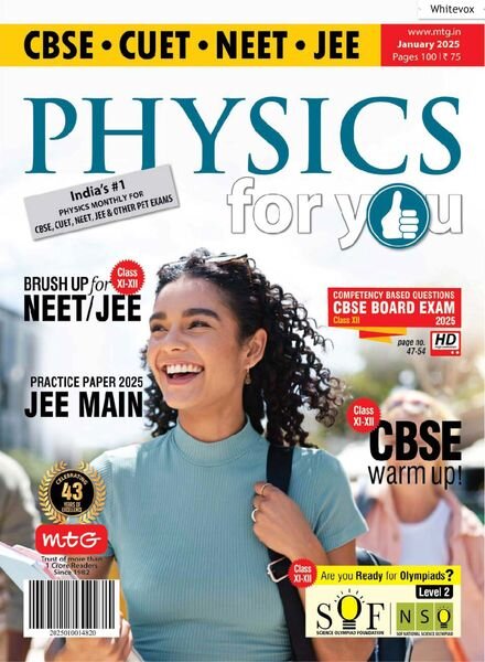 Physics For You – January 2025 Cover