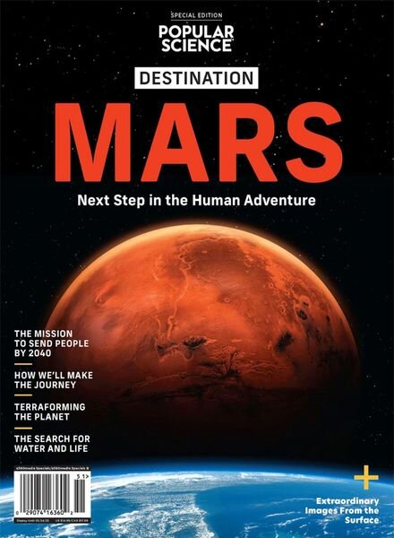 Popular Science – Destination Mars Next Step in the Human Adventure 2025 Cover
