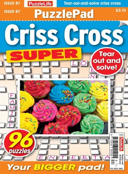 PuzzleLife PuzzlePad Criss Cross Super – January 2025 Cover