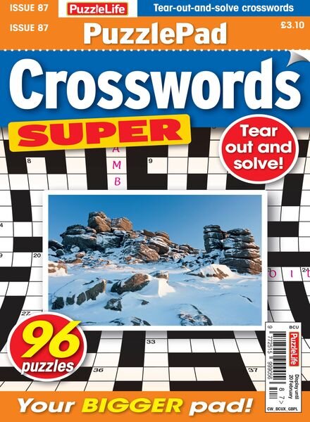 PuzzleLife PuzzlePad Crosswords Super – January 2025 Cover