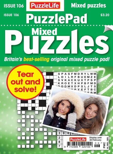 PuzzleLife PuzzlePad Puzzles – January 2025 Cover