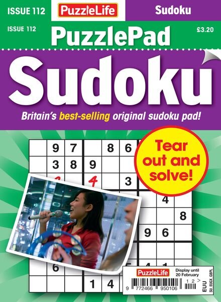PuzzleLife PuzzlePad Sudoku – January 2025 Cover