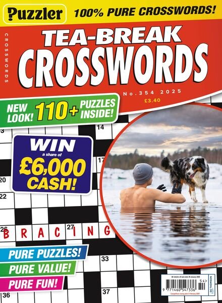 Puzzler Tea-Break Crosswords – Issue 354 2025 Cover