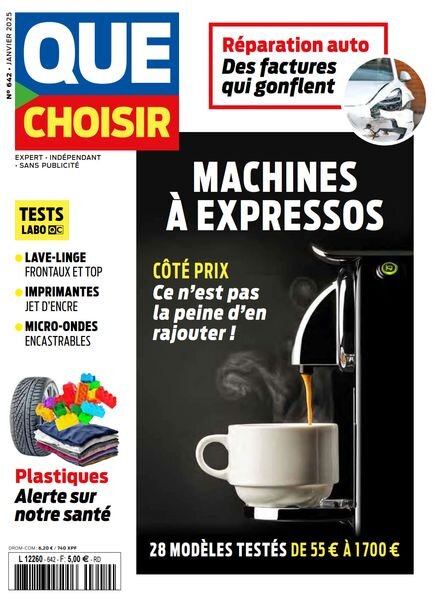 Que Choisir – Janvier 2025 Cover