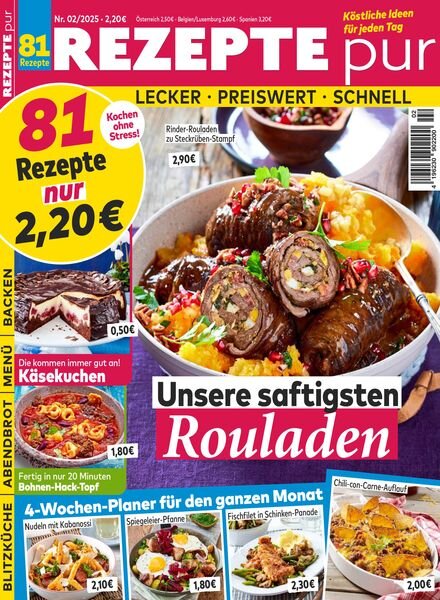 Rezepte pur – Februar 2025 Cover