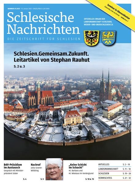 Schlesische Nachrichten – Nr 1 2025 Cover