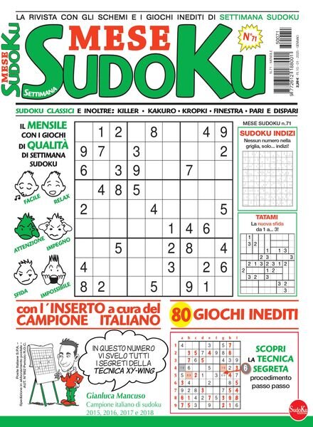 Settimana Sudoku Mese – Gennaio 2025 Cover