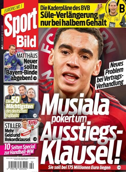 Sport Bild – 8 Januar 2025 Cover
