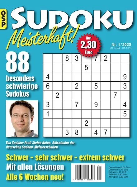 Sudoku Meisterhaft – Nr 1 2025 Cover