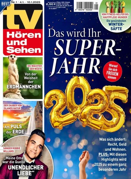 TV Horen und Sehen – 27 Dezember 2024 Cover