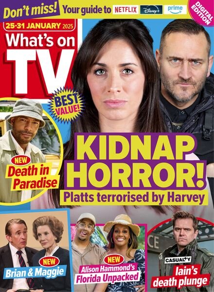What’s on TV – 25 January 2025 Cover