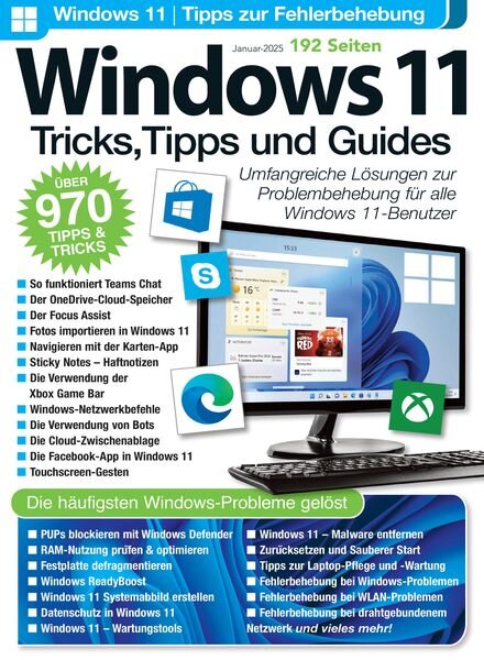 Windows 11 Tricks Tipps und Guides – Januar 2025 Cover