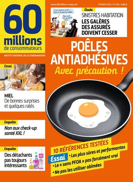 60 Millions de Consommateurs – Fevrier 2025 Cover