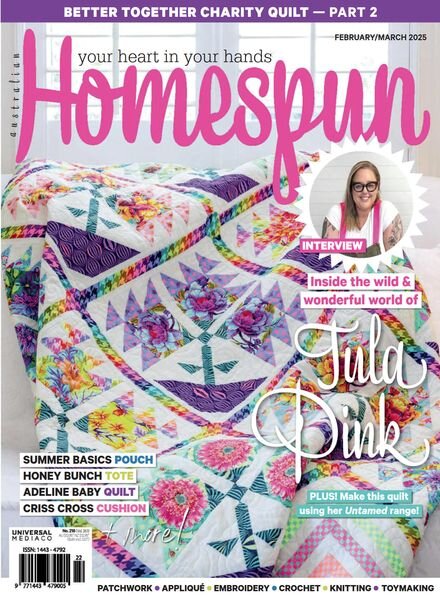Australian Homespun – February-March 2025 Cover
