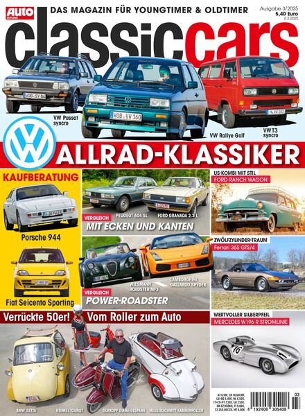 Auto Zeitung Classic Cars – Marz 2025 Cover
