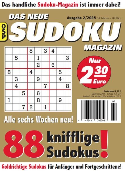 Das Neue Sudoku – Nr 2 2025 Cover