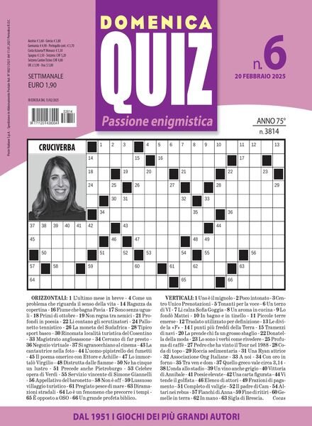 Domenica Quiz – 20 Febbraio 2025 Cover