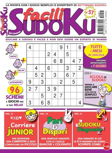 Facili Sudoku – Febbraio 2025 Cover