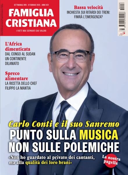 Famiglia Cristiana – 9 Febbraio 2025 Cover
