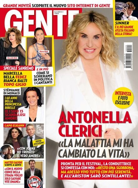 Gente Italia – 8 Febbraio 2025 Cover