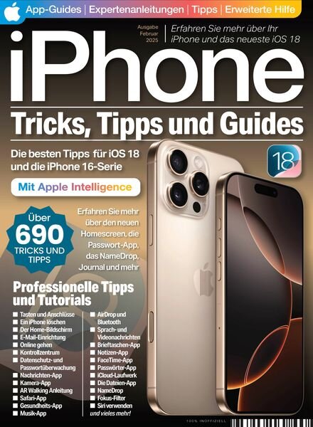 iPhone Tricks Tipps und Guides – Februar 2025 Cover
