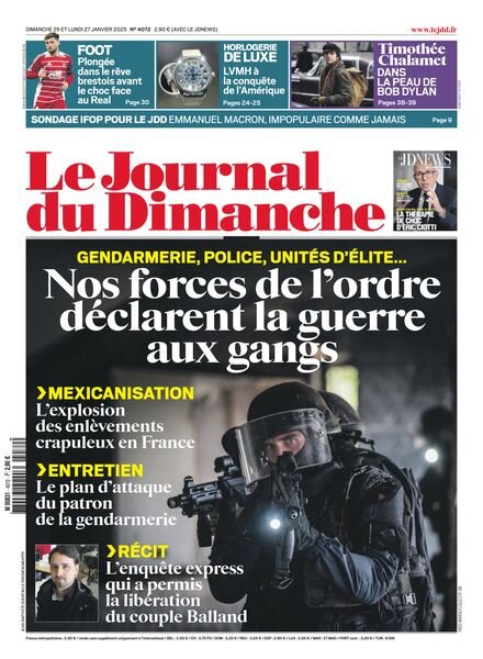 Le Journal du dimanche – 28 Janvier 2025 Cover