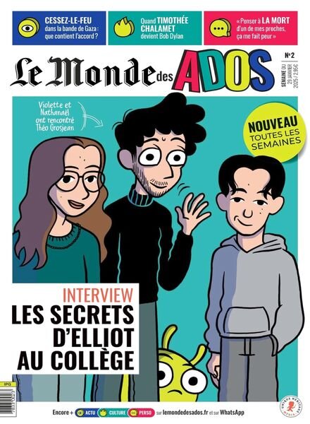 Le Monde des Ados – 29 Janvier 2025 Cover