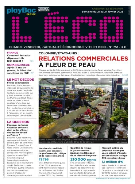 L’eCO – 21 Fevrier 2025 Cover