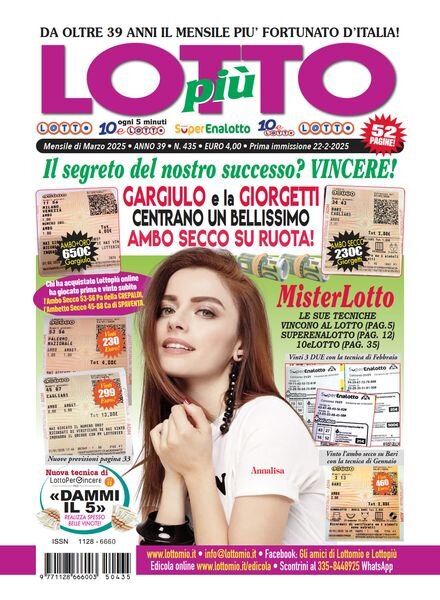 Lottopiu – Marzo 2025 Cover
