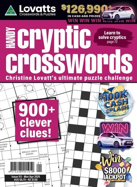 Lovatts Handy Cryptic – Issue 113 2025 Cover