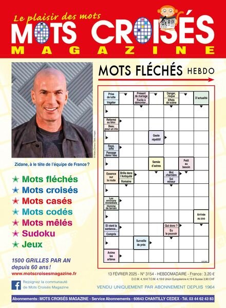 Mots Croises Magazine – 13 Fevrier 2025 Cover