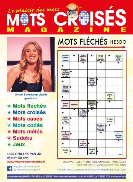 Mots Croises Magazine – 30 Janvier 2025 Cover