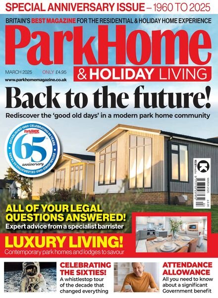 Park Home & Holiday Living – March 2025 Cover