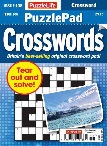 PuzzleLife PuzzlePad Crosswords – February 2025 Cover