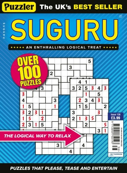 Puzzler Suguru – Issue 138 2025 Cover