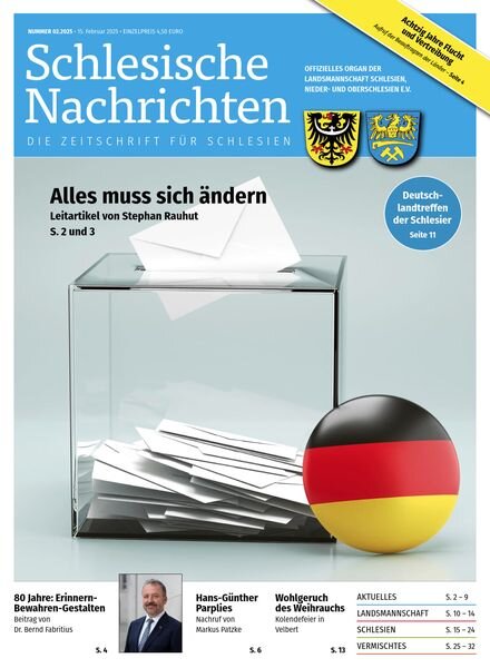 Schlesische Nachrichten – Nr 2 2025 Cover