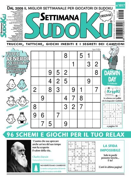 Settimana Sudoku – 7 Febbraio 2025 Cover