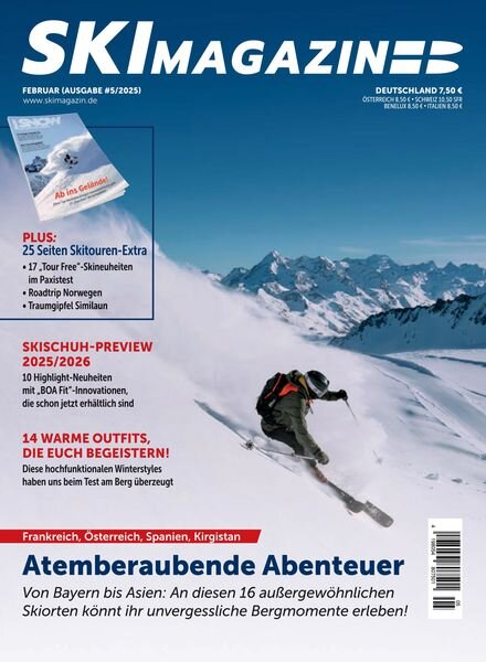 SkiMAGAZIN – Februar 2025 + SNOW Cover