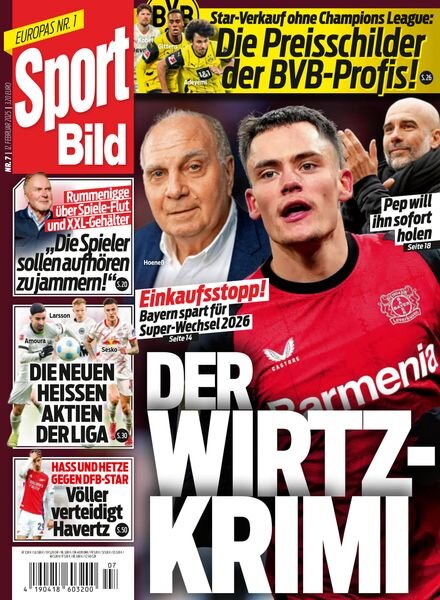 Sport Bild – 12 Februar 2025 Cover
