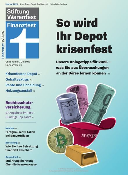 Stiftung Warentest Finanztest Magazin – Febraur 2025 Cover