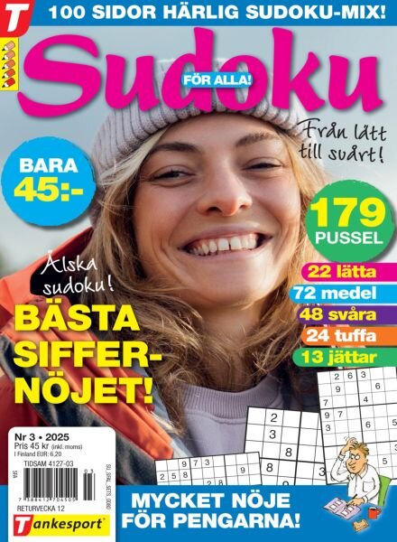 Sudoku for Alla – 19 Februari 2025 Cover