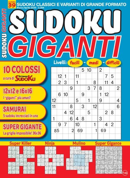Sudoku Giganti – Marzo-Aprile 2025 Cover