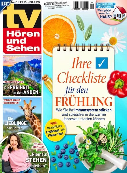 TV Horen und Sehen – 14 Februar 2025 Cover