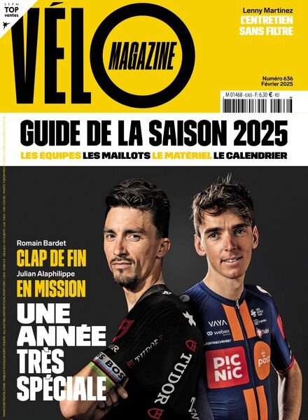 Velo Magazine – Fevrier 2025 Cover