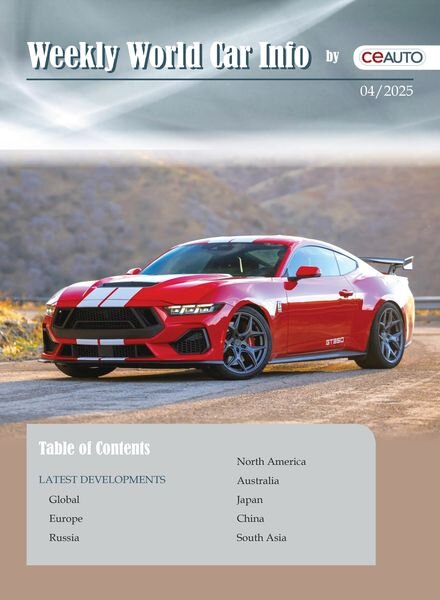 Weekly World Car Info – 25 January 2025 Cover