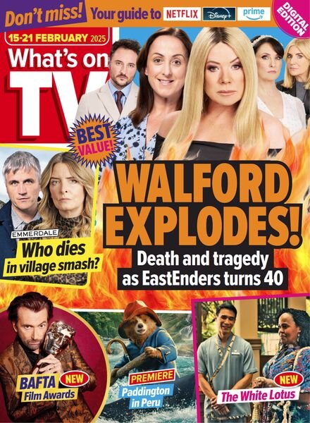 What’s on TV – 15 February 2025 Cover