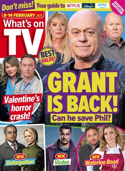 What’s on TV – 8 February 2025 Cover