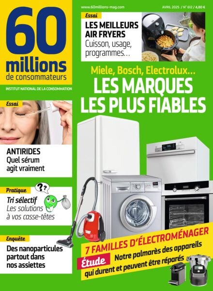 60 Millions de Consommateurs – Avril 2025 Cover