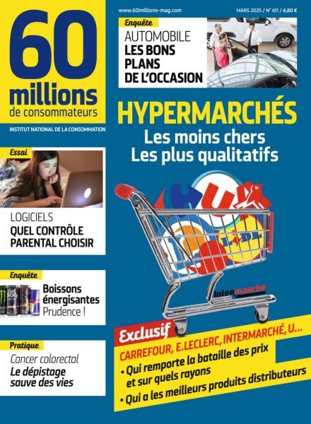 60 Millions de Consommateurs – Mars 2025 Cover