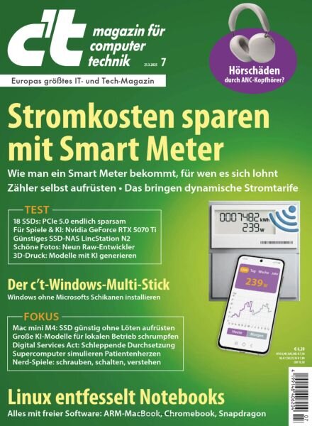 c’t Magazin – 20 Marz 2025 Cover
